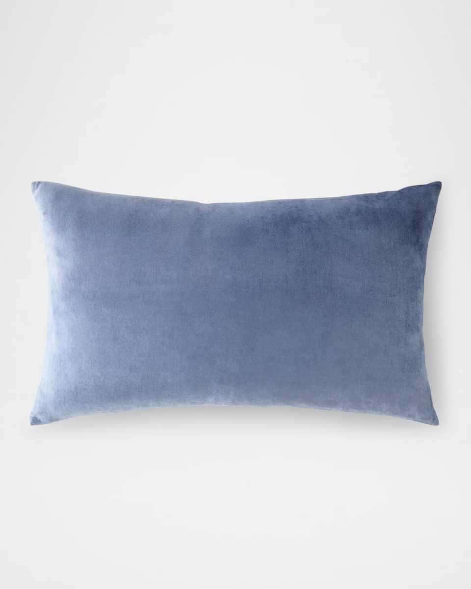 Nieporte Solid Velvet Lumbar Pillow, 18" x 30"